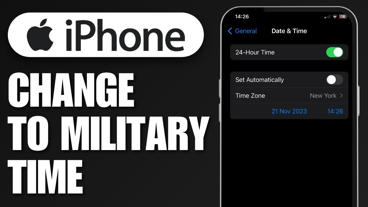 How To Change iPhone To Military Time (2023) YouTube