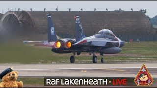 LIVE SHOW F15E STRIKE EAGLE & F35A LIGHTNING ACTION • USAF 48TH FIGHTER WING RAF LAKENHEATH 11.05.23