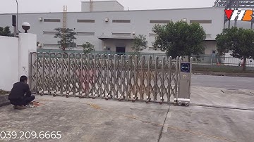 Cổng xếp inox tự động