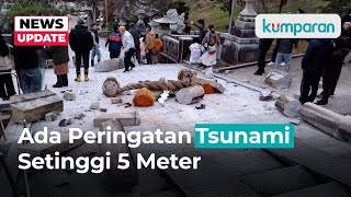 Detik-Detik Gempa 7,4 M Guncang Jepang