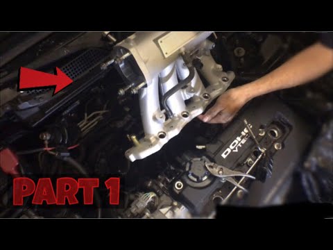 Mild GSR Build part 1 | Blox Intake manifold install part 1 of 2