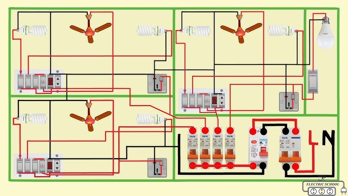 Complete Electrical House Wiring Diagram Youtube