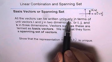 Basis Vectors or Spanning Set - EDEXCEL - GCSE