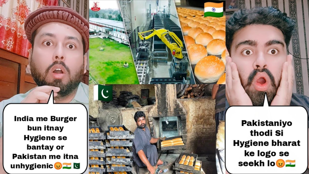 India Burger Bun Making Hygiene Vs Pakistan Burger Bun Making Hygiene 