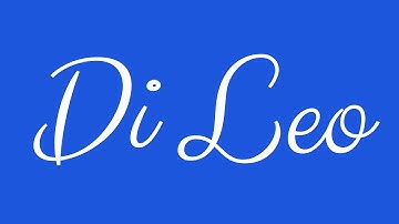 Learn how to Write the Name Di Leo Signature Style in Cursive Writing