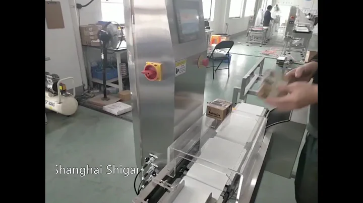 Automatic weight sorting checkweigher is texting
