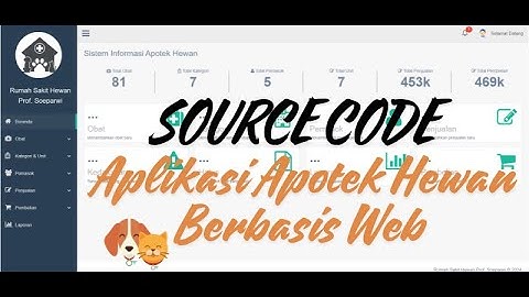 Source Code   Aplikasi Apotek Hewan Berbasis Web