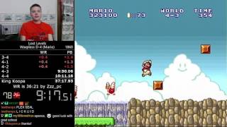 (37:06) Super Mario Bros.: The Lost Levels Warpless D-4 (Mario) speedrun