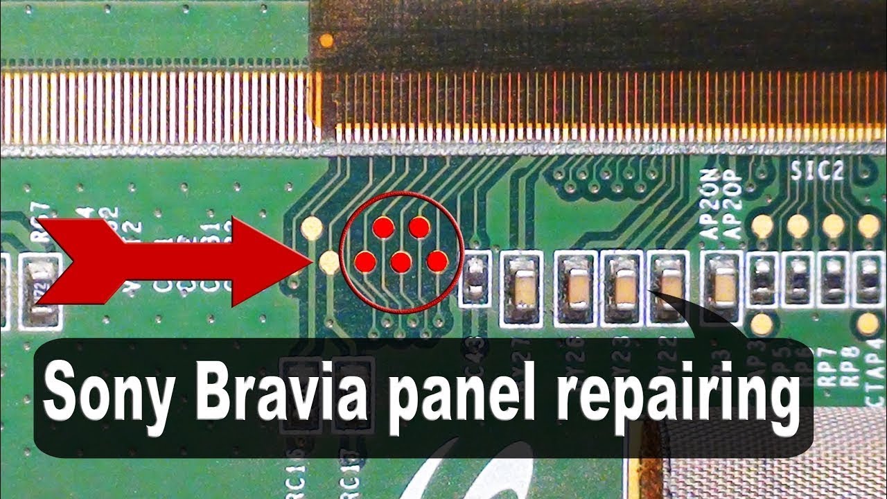Sony TV panel, repairing the double image How To Repair LED LCD TV Panel YouTube