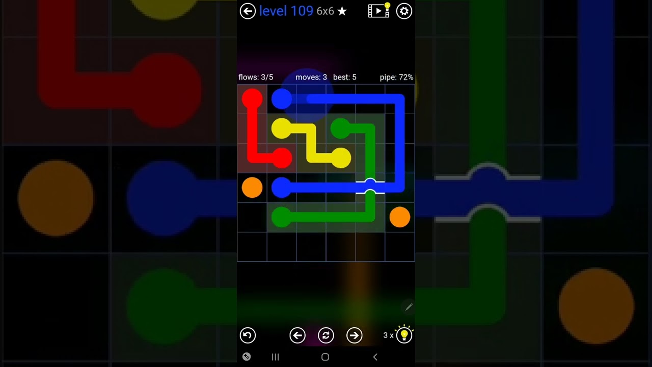 How To Solve Flow Free Bridges 6x6 Mania Pack Level 109 Board Walk Through Solution Walkthrough
