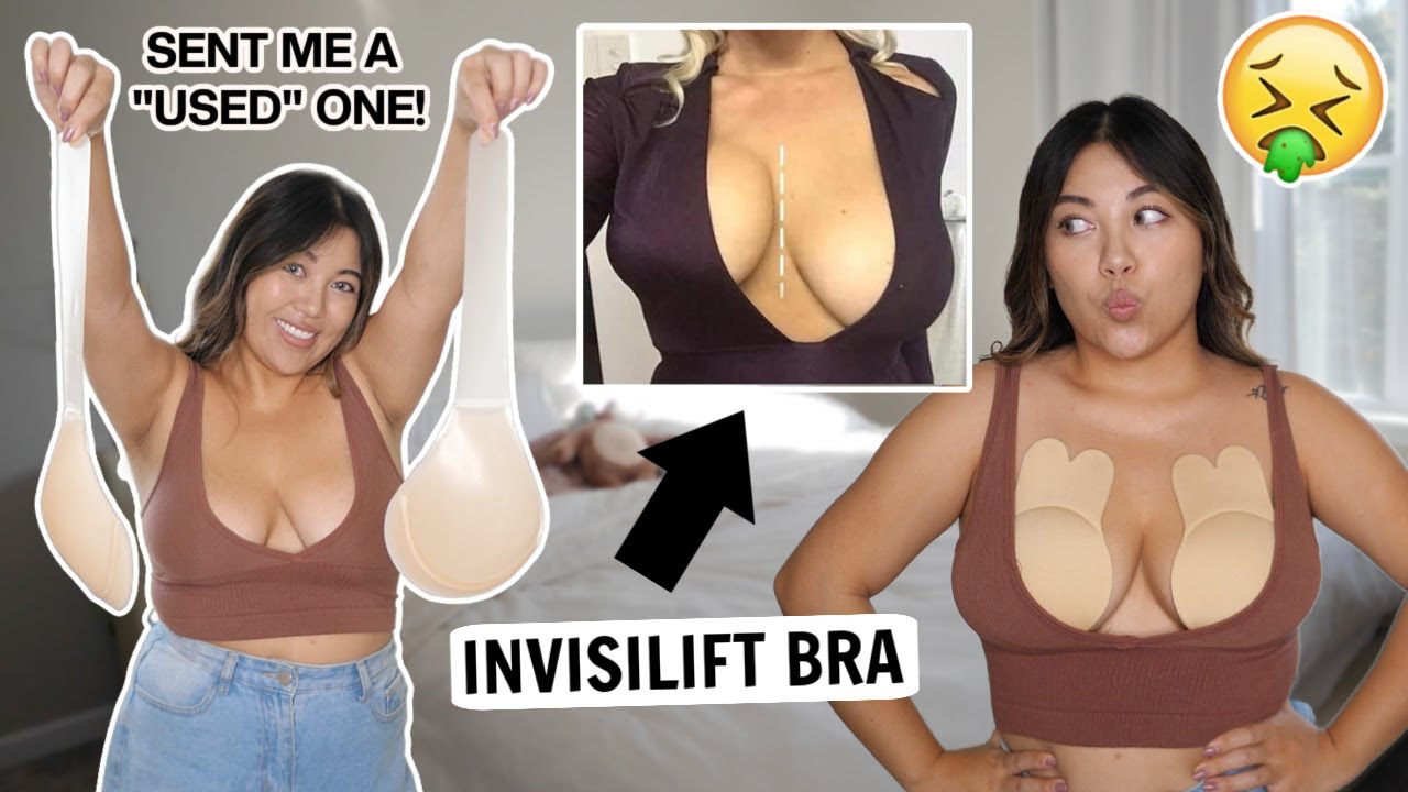 I try the VIRAL *TIKTOK* INVISILIFT BRAS! (ew there was hair on it
