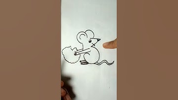 Turn Number 3 into Drawing Cute Rat #shorts