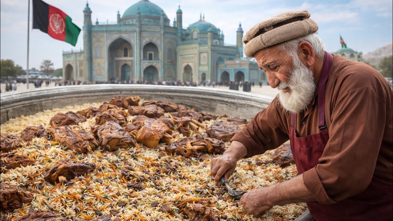 KABULI PULAO RECIPE | Legendary 100+KG Kabuli Pulao In Afghanistan 