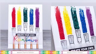 Puffy Rainbow with Marvy Uchida Puffy Velvet Markers