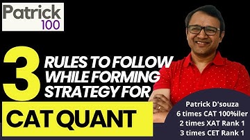 3 Rules to follow while forming strategy for CAT Quant |Last time tips to ace CAT |  Quant Strategy