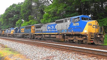 CSX Q372 Mixed Manifest Freight Train In Relay, MD
