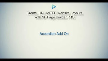 SP Pagebuilder Pro Tutorial - Accordion Add on