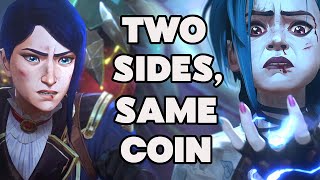 Caitlyn and Jinx: Two Sides of the Same Coin | Arcane Essay
▶ Join the server: https://discord.gg/P7QPU8U5ND
▶ Patreon: https://www.patreon.com/stopmeoh
▶ Twitter: https://twitter.com/stopmeoh
▶ Instagram: http://instagram.com/stopmeoh
▶ Facebook: https://www.facebook.com/stopmeoh/
▶ Inquiries: stop_me_oh@yahoo.com
▶ Paypal: https://paypal.me/stopmeoh - shout-out guaranteed.
You watching is enough. However, any help is very much appreciated.
Thank you to my Patrons: Robert, Martin, MasterofPuppets, Tex N7, Amnesius, Ben, Dan H, Felix645, Half Eaten, Jennifer, Marcia, Mathies, Mikey, MrDrzevs, Tomasz, Adrian, Didrik, Sarah, Kas Creates, W, Michael Bowman and others
Used some visual parts of this fantastic music video, HIGHLY recommend it!
https://www.youtube.com/watch?v=LQrDIY0CYh4
Background music: Nobou - Precious Mornings
#leagueoflegends #arcane #noxus Caitlyn and Jinx: Two Sides of the Same Coin | Arcane Essay
