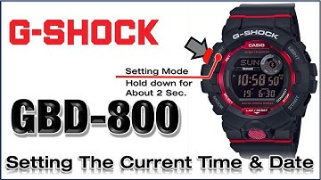 GBD-800 G-SHOCK 3464 Set Time, Date, Daily Steps,12/24H, Key operation tone, Light duration Tutorial