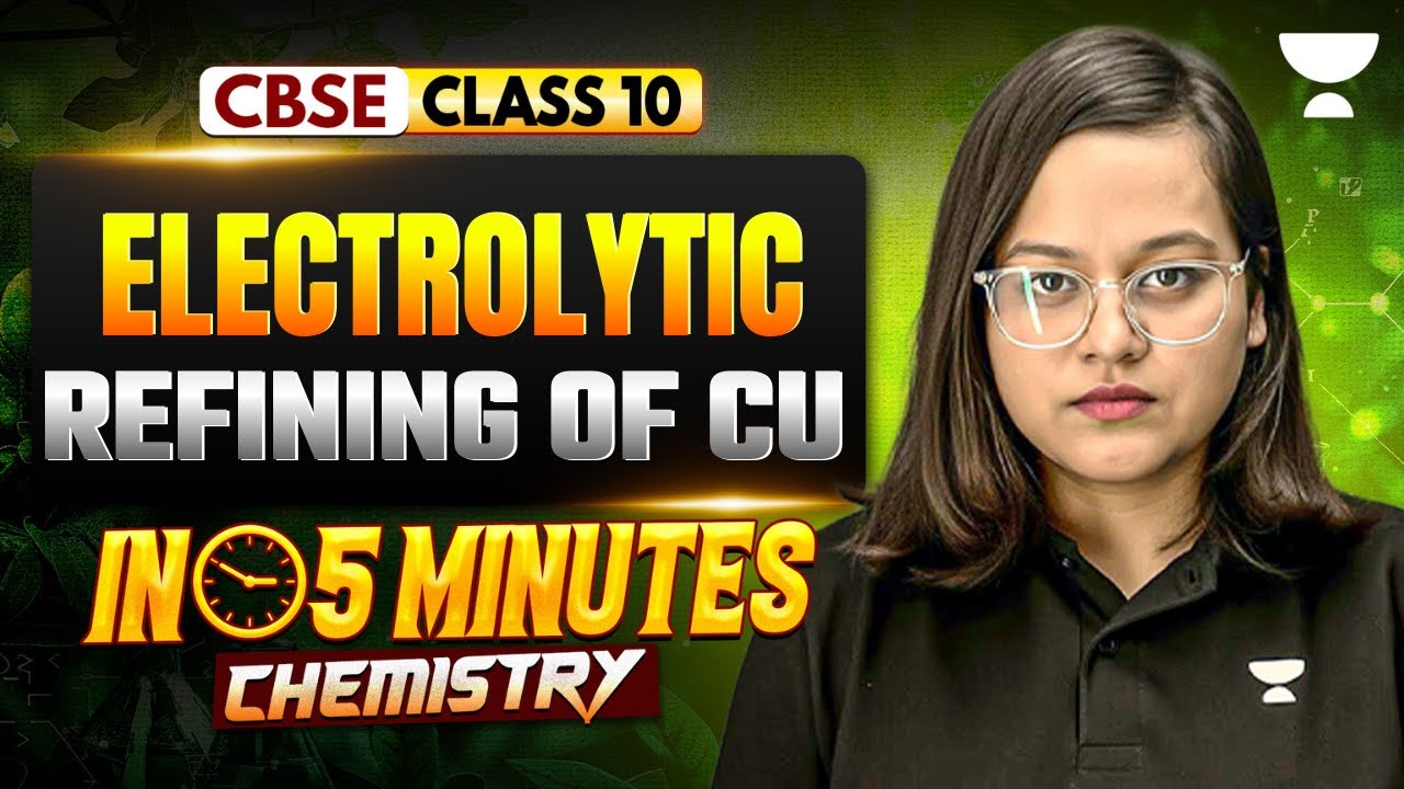 Electrolytic Refining of Cu in 5 minutes || Class 10 Chemistry || Nikita Ma'am