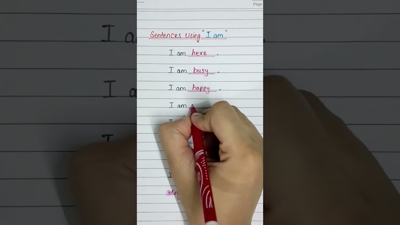 Sentences Using I Am English Englishlanguage Education Learning