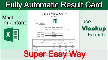 Ho to make Professional Student Result Card in Excel? #sohailsaeed  #aaosikhain   #msofficeexcel