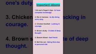🔴Important Idioms 🌏 for all competitive exams #english language #ytshorts #