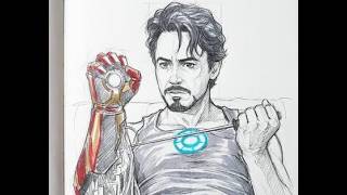 How to Draw Tony Stark (Iron Man) Step by Step 🔥 | Marvel Drawing Tutorial #ironman#tonystark#marvel