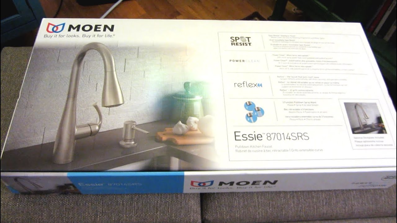 Moen Essie Unboxing | Kitchen Faucet Model 87014SRS - YouTube
