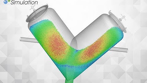 Powder mixing Simulation with a V-Blender and Discrete Element Method