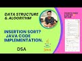 Insertion Sort Java Code. implement Insertion sort in java.  #datastructureandalgorithm #java