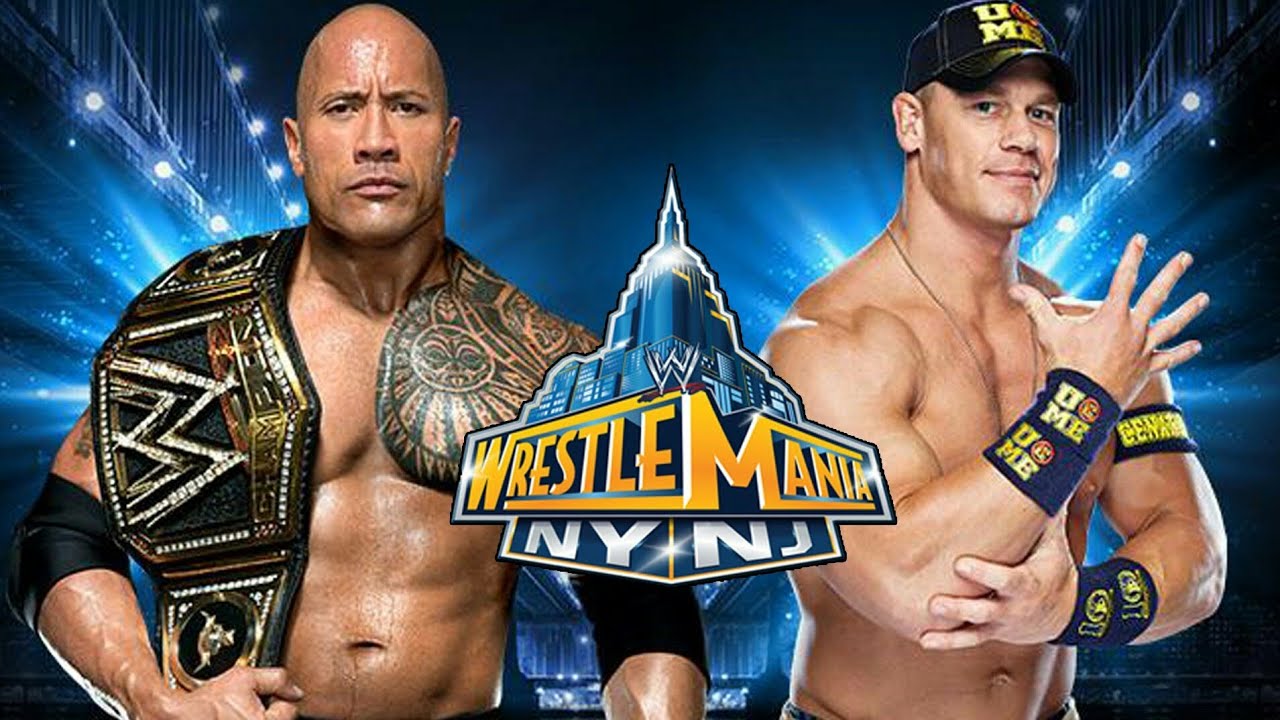 WWE The Rock Vs John Cena Wrestlemania 29 Highlights HD - YouTube