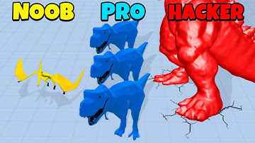 NOOB vs PRO vs HACKER - Dino Crowd