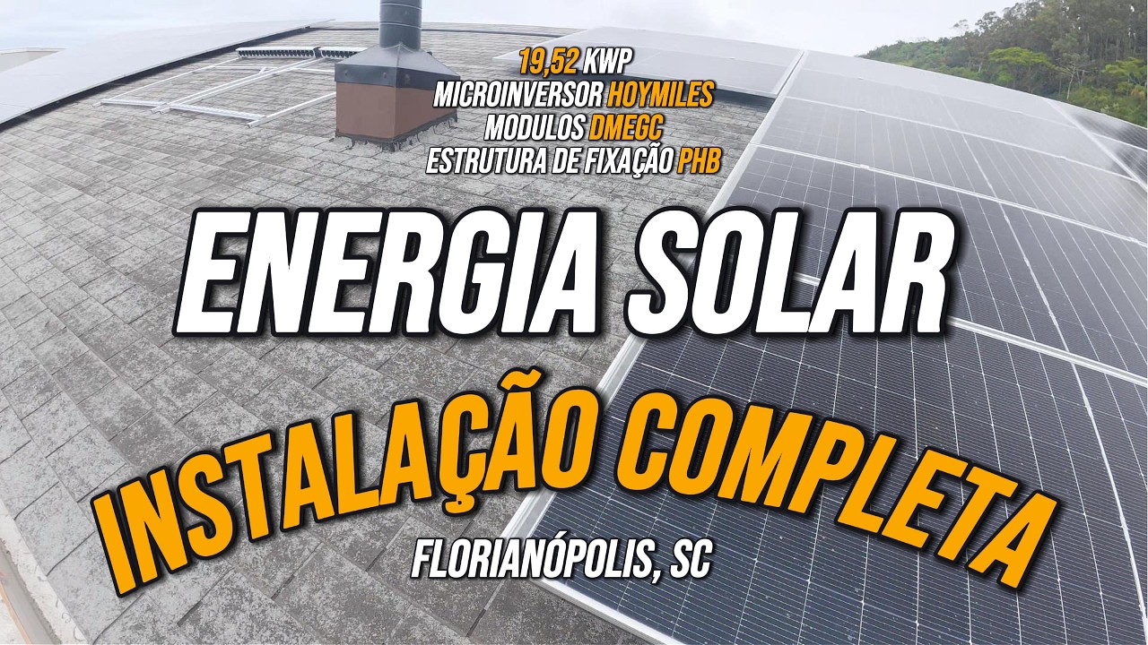 Sistema Solar 19,52 kWp com Microinversores | Instalação em Telhado Shingle em Florianópolis