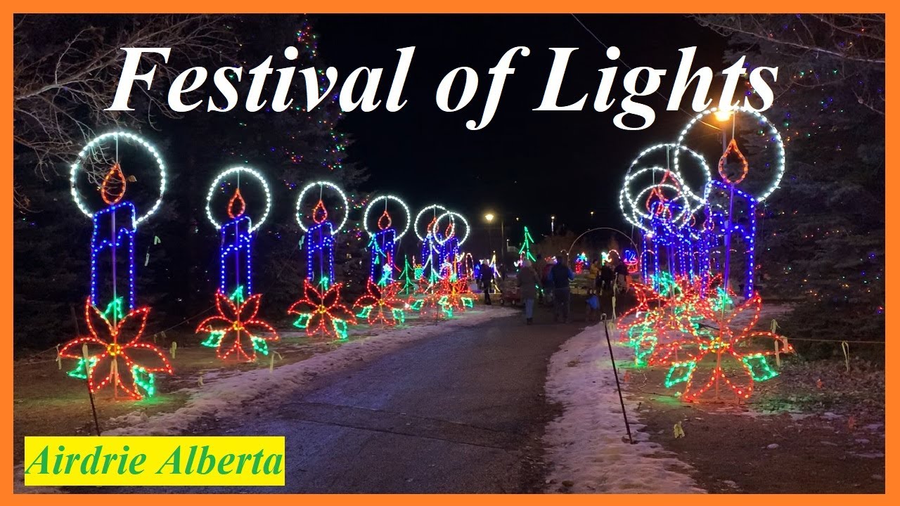 Outdoor Christmas lights Display Airdrie Festival of Lights YouTube