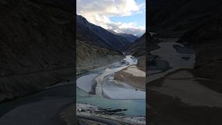 SANGAM-  the confluence of Indus and Zanskar Rivers in Ladakh located 35km from Leh.