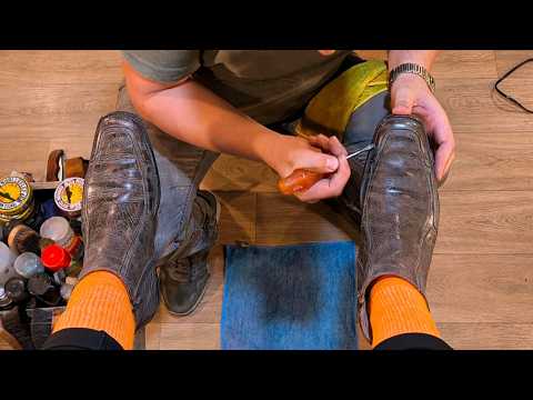 How to Clean, Restore and Mirror Shine Dry Textured Leather Boots