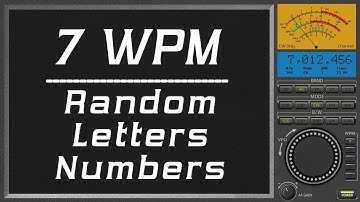 7wpm Random Letter Number, CW morse code Copy Speed improvement