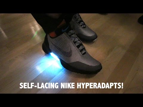 NIKE HYPERADAPT SELF-LACING SHOES: TINKER HATFIELD SHOWS ME HIS PAIR!