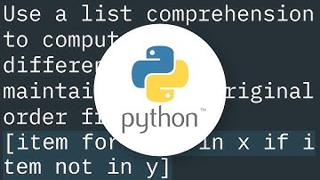 Python list subtraction operation