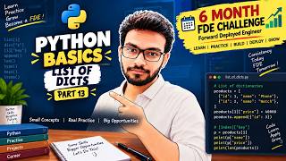 🔥 FDE Journey 13 — Python Structured data basics with list of dictionaries.. !!