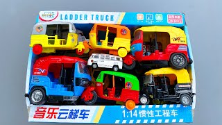 Box of Toy CNG Auto Rickshaw and Others Toy Vehicles