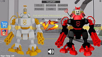 🤖BABY ROBOT ANGEL 👼 vs 🤖BABY ROBOT DEMON 👿 NEW SCARY OBBY 🤖 ROBLOX