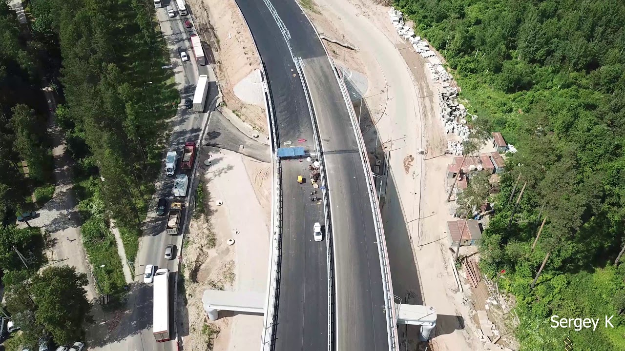 5й пусковой участок ЦКАД. Река Москва - станция Звенигород 19.06.2020 ...
