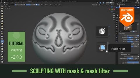 Blender Tutorial 3.0.0: SCULPTING WITH Mesh Filter & Mask