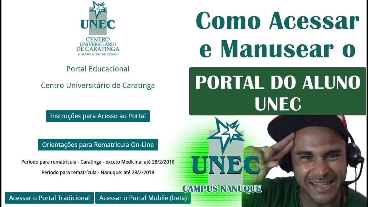 Como ACESSAR e MANUSEAR o PORTAL do Aluno (UNEC) YouTube Como ACESSAR e MANUSEAR o PORTAL do Aluno (UNEC) YouTube