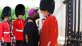 he tried to mess with a royal guard..