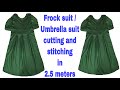 Frock suit / umbrella suit cutting and stitching full tutorial in 2.5 meter fabric