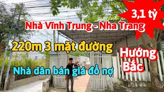 Nhà Vĩnh Trung Nha Trang giá đổ nợ, dân bán chưa qua đầu tư. Đường thông, ô tô né nhau #nhadep