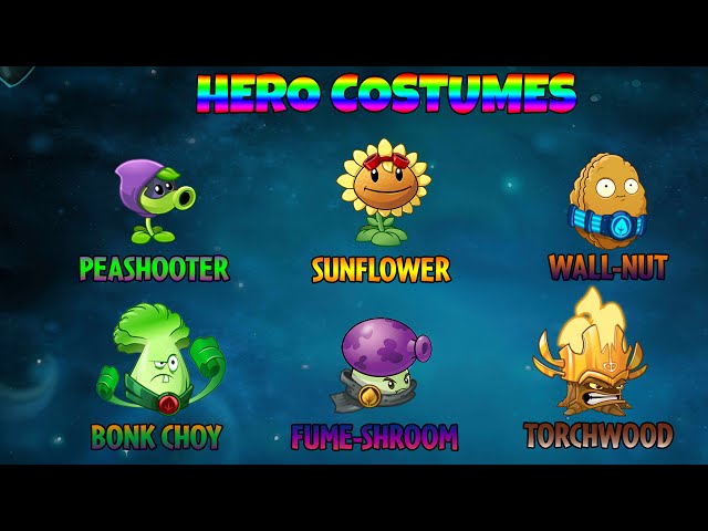 PvZ Heroes Costumes in PvZ2  Plants vs. Zombies 2 